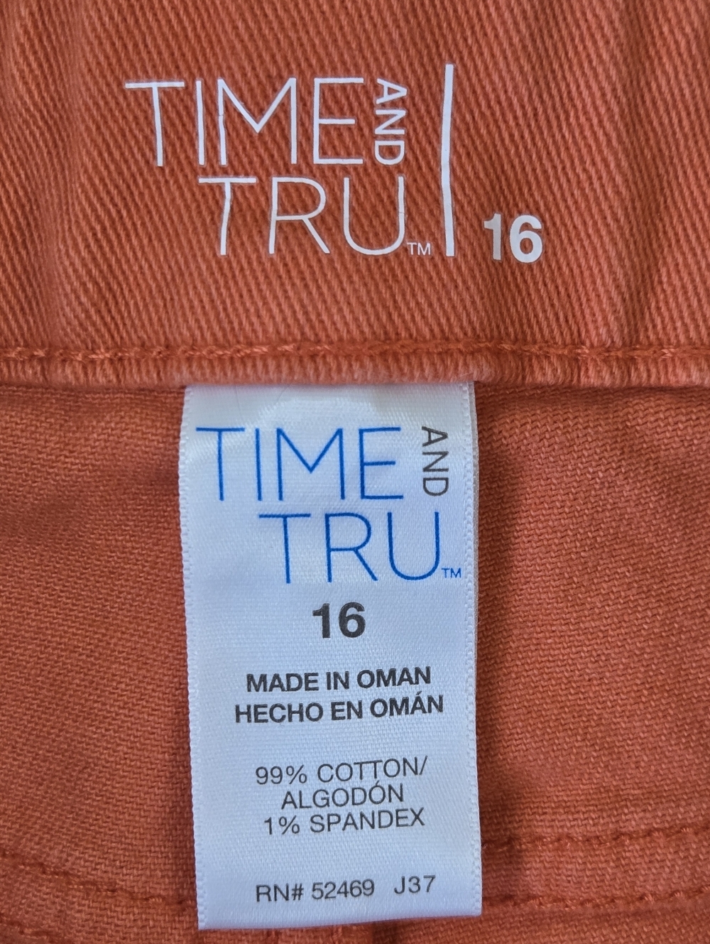 2 Time and Tru Denim Shorts Bundle Size 16 Yellow and Coral - Picture 2 of 11